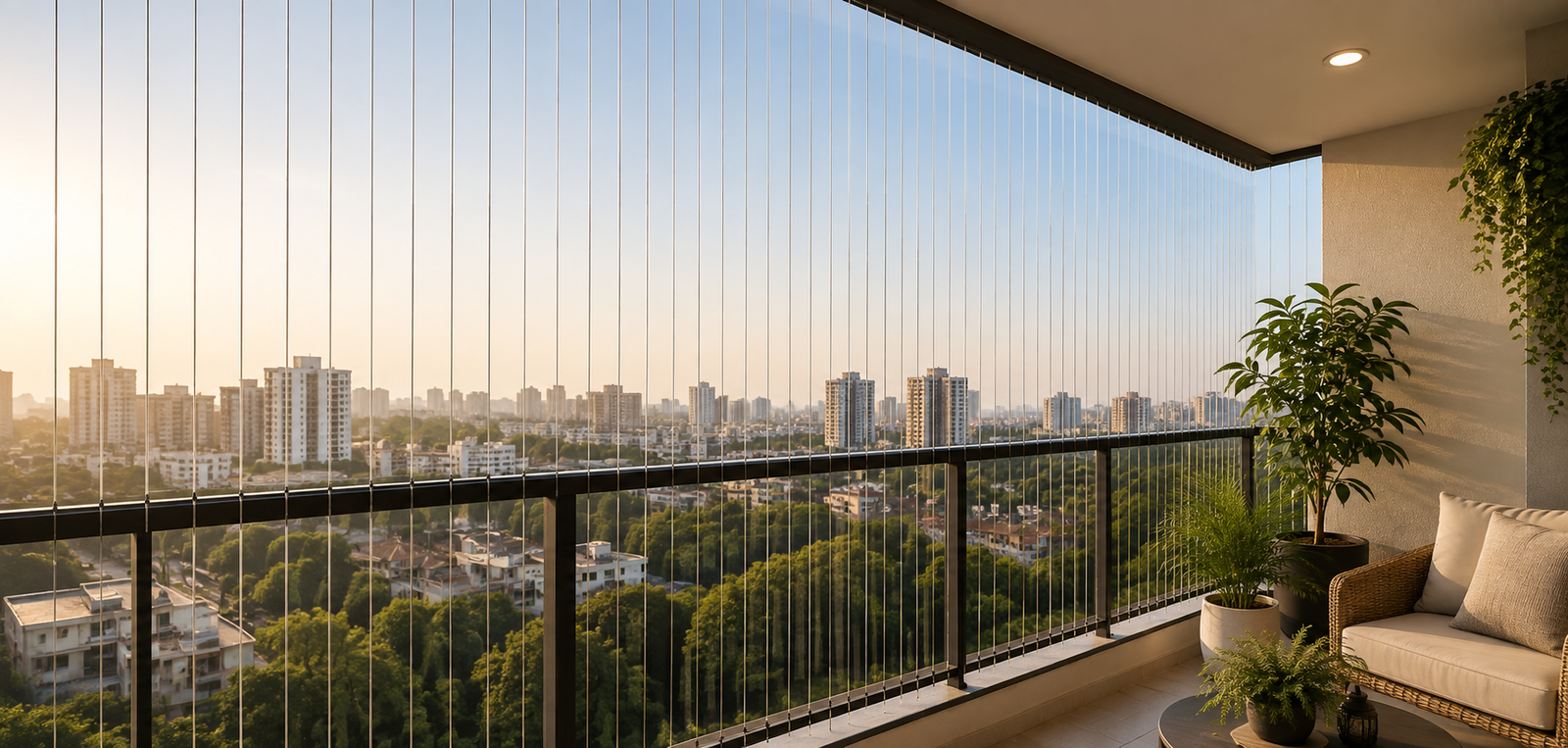 Invisible Grill for Balcony