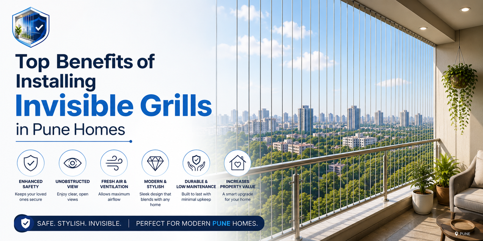 Top Benefits of Installing Invisible Grills in Pune Homes